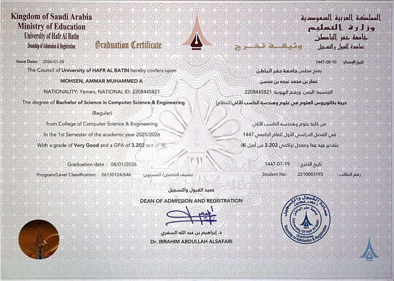 Degree Certificate